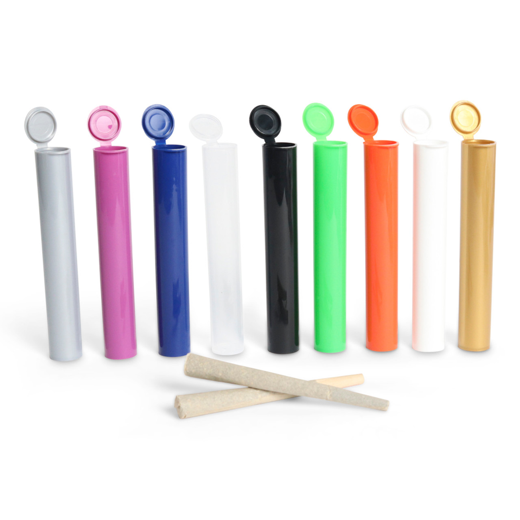 CHILD RESISTANT 120MM CLEAR POP TOP TUBES BOX OF 1000