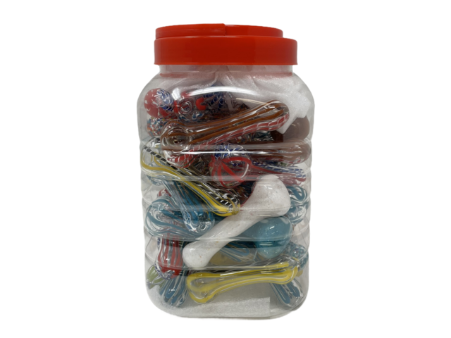 GLASS PIPE 3" DICRO 15CT JAR