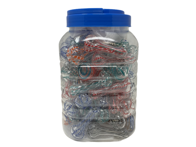 GLASS PIPE 2.5" DICRO 50CT JAR