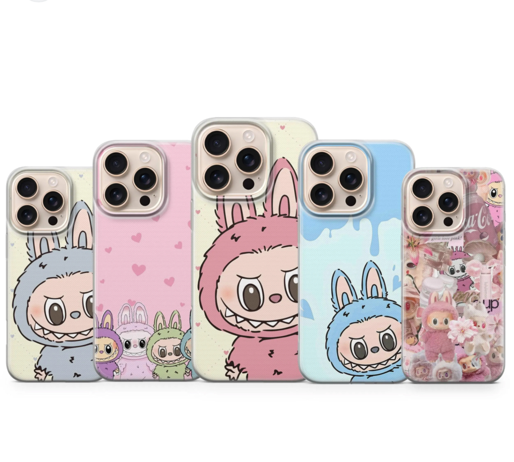 LABUB PHONE CASE PACK OF 5 MIX DESIGNS