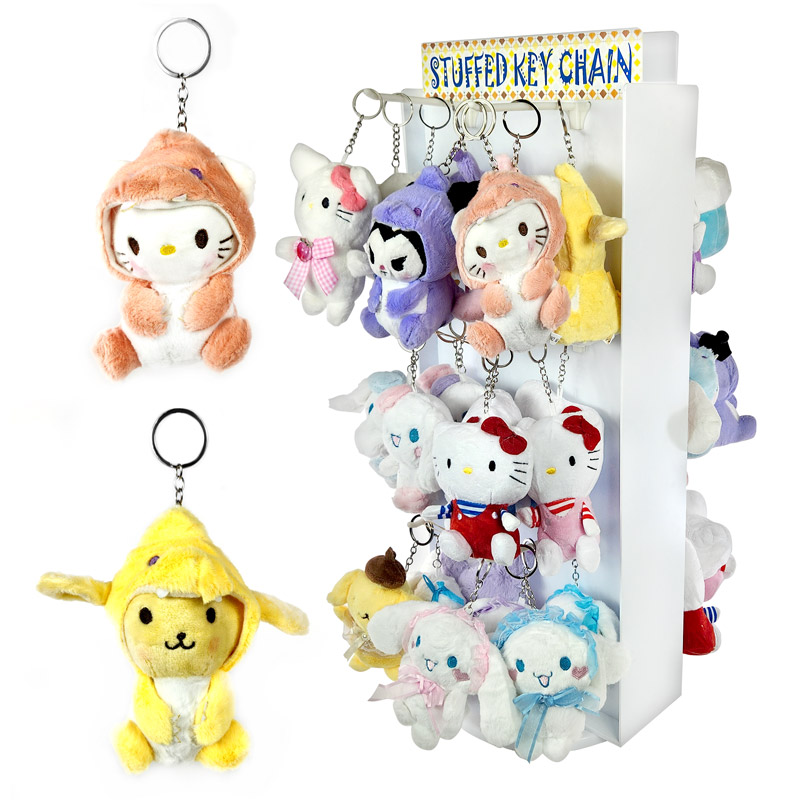 STUFFED KEY CHAIN #NV-KC-STU-48DT2 TWO SIDE PRE-FILLED DISPLAY OF 48