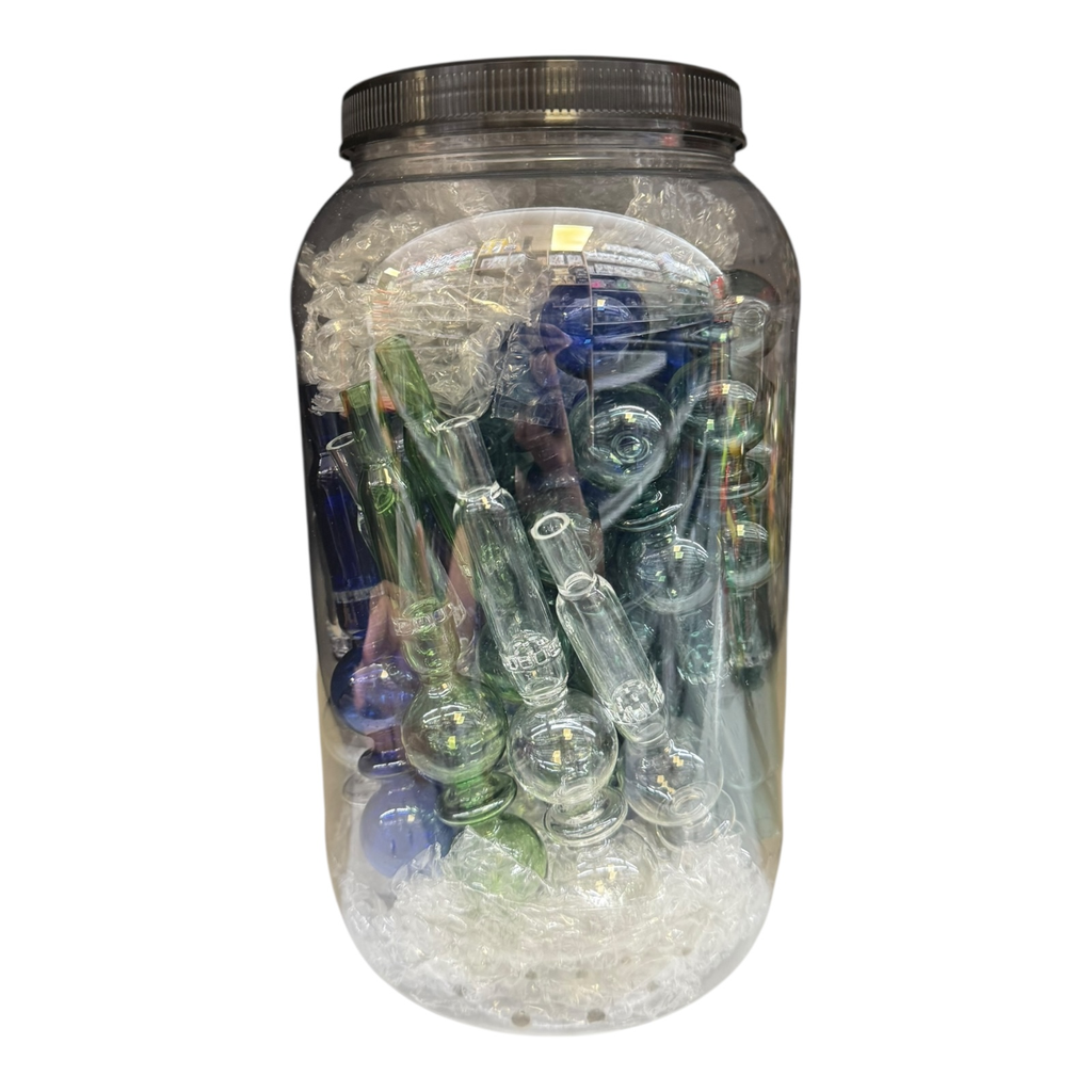 TWO HEAD GLASS OIL BURNER 37CT JAR #COD-5020
