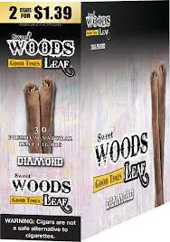 SWEET WOODS LEAF 2 FOR $1.39 30 premium RUSTIC CIGARS