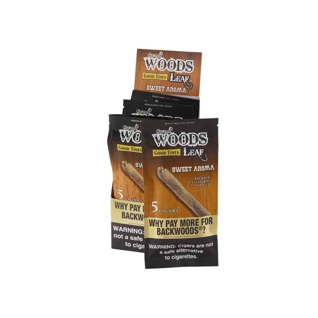 SWEET WOOODS LEAF SWEET AROMA 5/PCK 30 PREMIUM CIGARS 