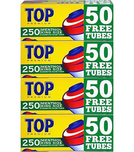 TOP PREMIUM KING SIZE 250 CIGARETTE FILTER TUBES
