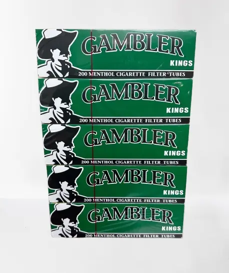 GAMBLER KING-SIZE CIGARETTE FILTER TUBES BOX OF 200