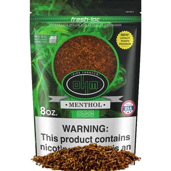 OHM 8.oz PIPE TOBACCO TURKISH BLEND BAGS 