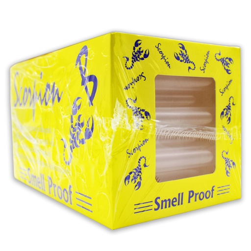 [263758216837SCO] SCORPION B SMELL & WATER PROOF LONG PUSH TUBE BOX OF 100