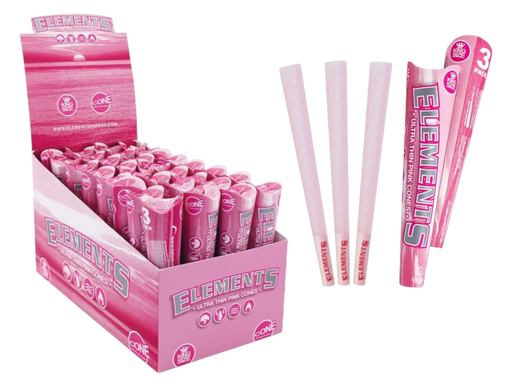 [ELEM-15483] ELEMENTS PINK KINGSIZE CONES 3CT BOX OF 32