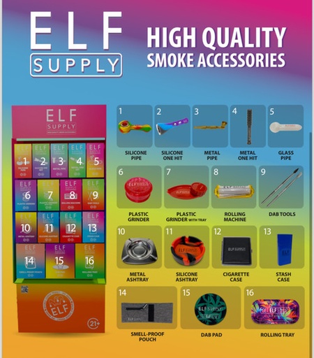 [ELF -26165] ELF SUPPLY SMOKE ACCESSORY FLOOR DISPLAY OF 96