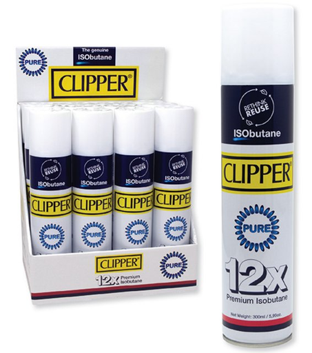 [INTREF00400] CLIPPER WHITE 12X BUTANE GAS 300ML BOX OF 12