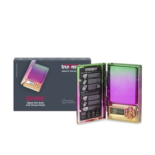 [ITM010222022888] TRUWEIGH SHINE DIGITAL SCALE 100G X 0.01G RAINBOW