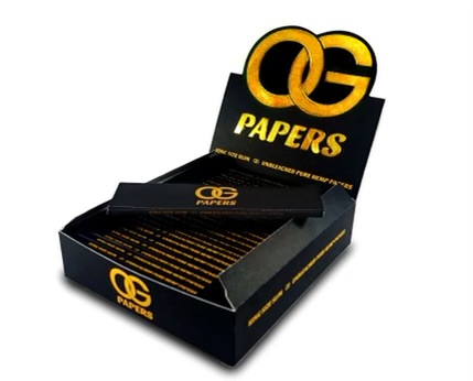 [ITM070122022543] OG PAPERS KING SIZE SLIM UNBLEACHED PURE HEMP PAPERS BOX OF 25