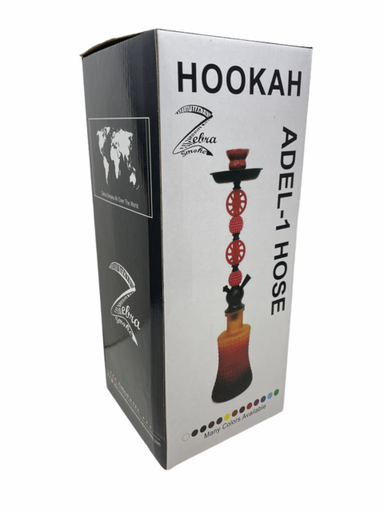 [ITM080321016626] ZEBRA ADEL 28" 2 HOSE HOOKAH ASSORTED COLORS