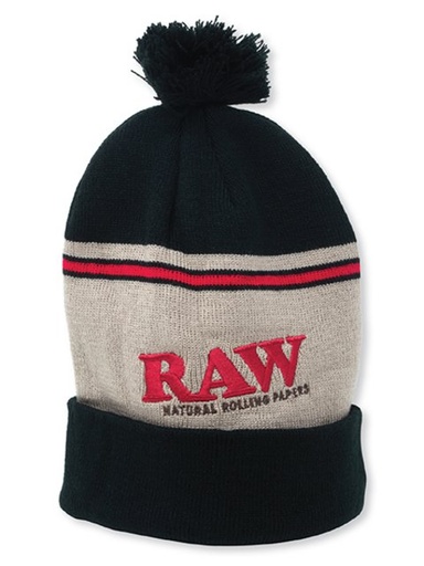 [ITM101221022078] RAW X ROLLING PAPERS POMPOM BLACK AND BROWN HAT