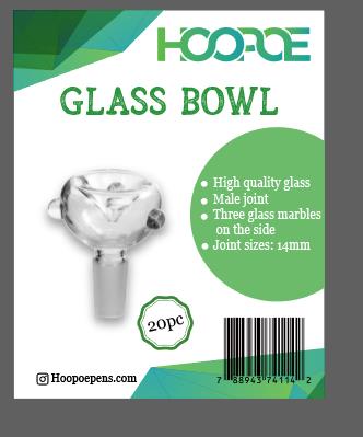 [ITM120720012276] MAJELO GLASS MARBLE BOWL MALE 14MM JAR OF 20CT