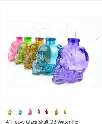 [ITM150720012529] SKULL OIL BURNER WATER PIPE