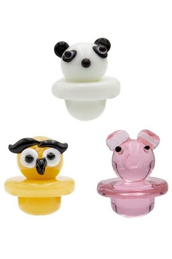 [ITM150720012559] GLASS WAX COVER CAB CARB ASSORTED DESIGNS AND SIZES