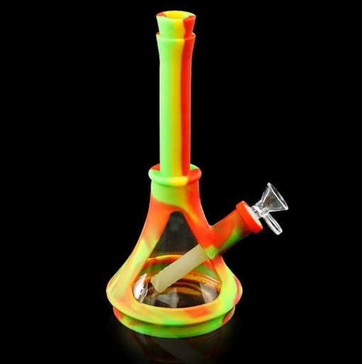 [ITM150720012577] SILICONE WATER PIPE BEAKER 9.5" H77
