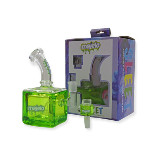 [ITM151021021195] MAJELO SLEET FREEZABLE GLYCERINE GLASS WATER PIPE ASSORTED COLORS