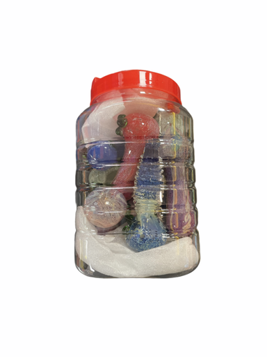 [ITM181220015267] GLASS PIPE 5" DICRO 12CT JAR