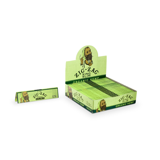 [ITM230620010264] ZIG ZAG KING SLIM ORGANIC HEMP SLOW BURNING 24 BOOKLETS