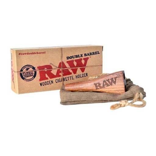 [ITM23062083798379] RAW DOUBLE BARREL WOODEN CIGARETTE HOLDER KINGSIZE