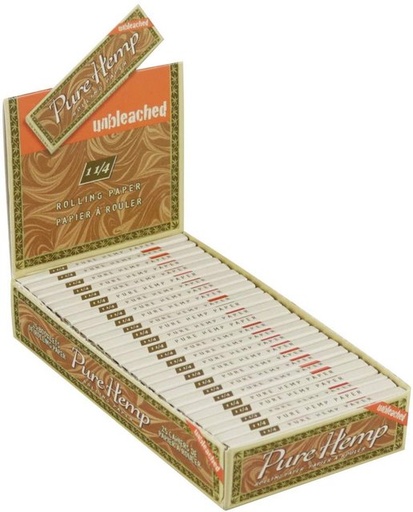 [ITM23062089848984] PURE HEMP UNBLEACHED 1.25 ROLLING PAPER BOX OF 25