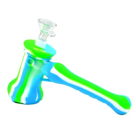 [ITM23062093569356] HAMMER SHAPE SILICONE PIPE ASSORTED COLORS