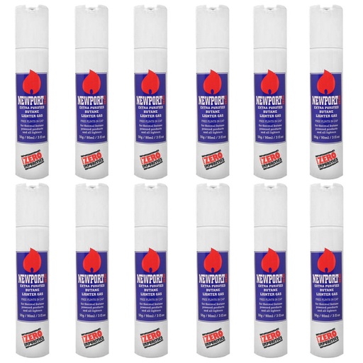 [ITM230720013121] NEWPORT ZERO BUTANE LIGHTER GAS 3OZ 50G BOX OF 12