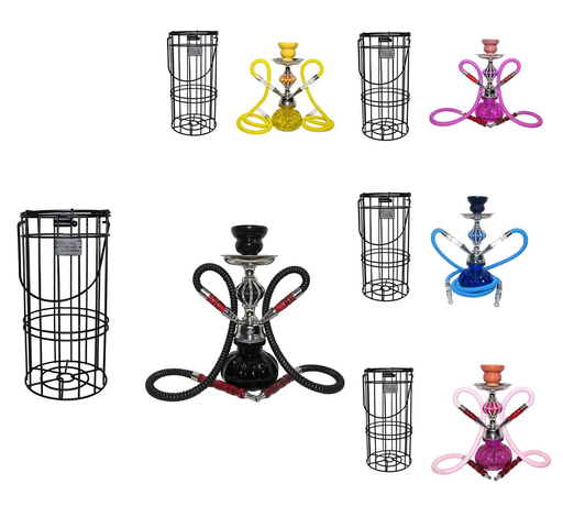 [ITM240720013154] ZEBRA X4 2 HOSE HOOKAH ASSORTED COLORS