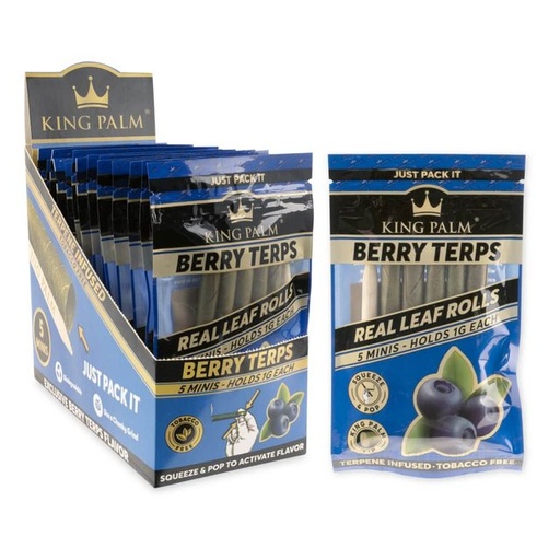 [ITM241221022244] KING PALM 5 MINIS 1G ROLLS BERRY TERPS BOX OF 15