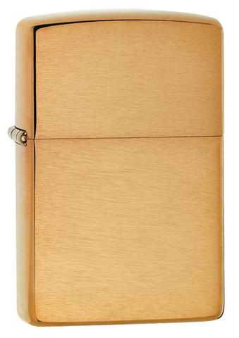 [ITM280321017138] ZIPPO LIGHTER REGULAR BRUSHED BRASS 204B