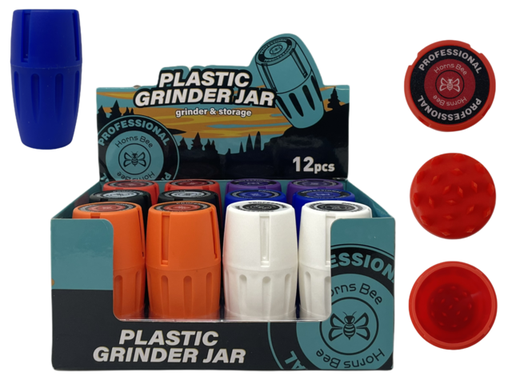 [ITM291021021436] HORNS BEE PLASTIC GRINDER JAR & STORAGE BOX OF 12