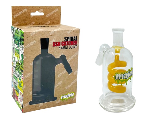 [MAJE-12754] MAJELO SPIRAL ASH CATCHER 14MM JOINT ASSORTED COLORS
