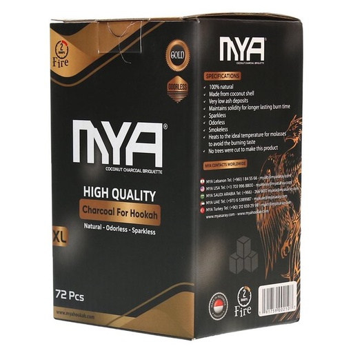 [MYA -18337] MYA GOLD COCONUT CHARCOAL XL 72CT