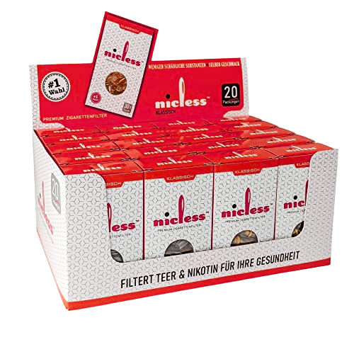 [NICL-09264] NICLESS PREMIUM CIGARETTE FILTERS 30CT BOX OF 20