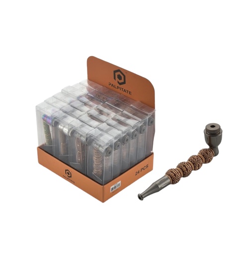[PALP-20237] PALPITATE METAL PIPE WITH SCREENS ASSORTED COLORS #PI-030 BOX OF 24