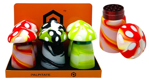 [PALP-25814] PALPITATE CLICKIT MUSHROOM GRINDER 3 PARTS #MG-095 BOX OF 6
