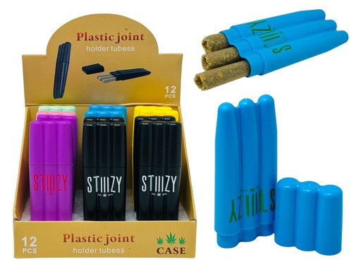 [PLAS-22405] PLASTIC JOINT HOLDER TUBESS ASSORTED COLORS AND DESIGNS BOX OF 12