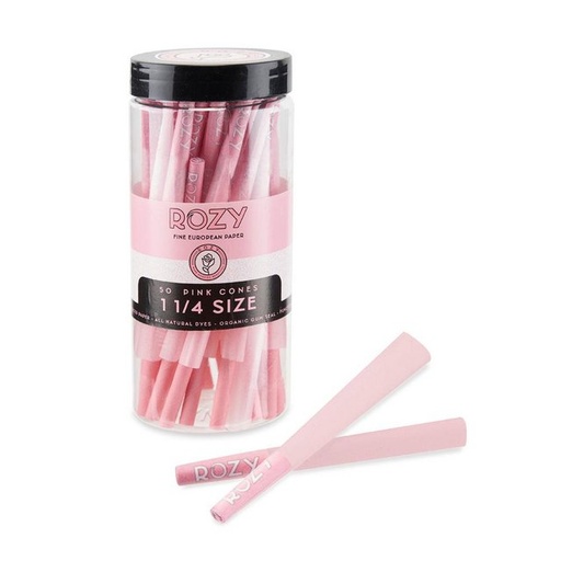 [ROZY-06207] ROZY 1 1/4 PINK PRE-ROLLED CONES 50CT JAR