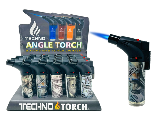 [TECH-19173] TECHNO TORCH #50139-$100 MONEY DESIGN TORCH LIGHTERS BOX OF 15