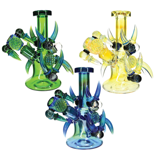[Temp-HAM-000581] 12" EXOTIC GLASS BONG STYLE 6 WP-189 ASSORTED COLORS