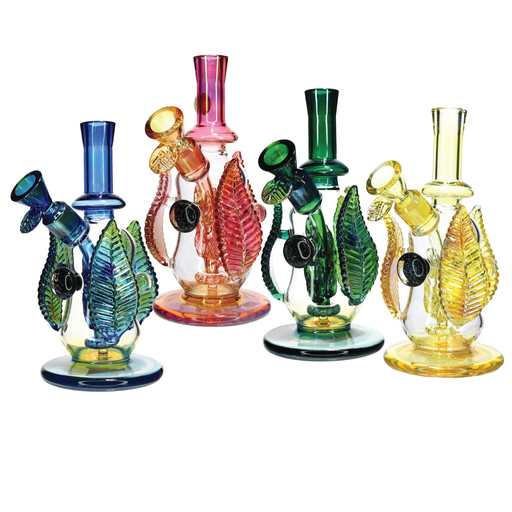 [Temp-HAM-000583] 12" EXOTIC GLASS BONG STYLE 7 WP-190 ASSORTED COLORS