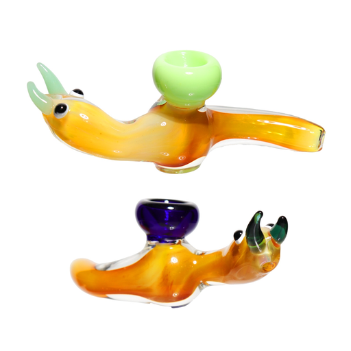 [Temp-HAM-000610] 5" BEE GLASS HAND PIPE ASSORTED COLORS