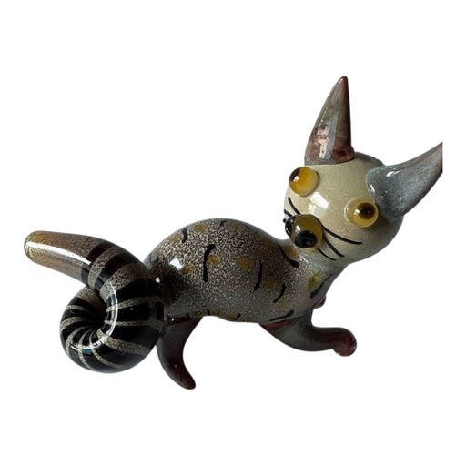 [Temp-HAM-000623] 6" CAT ANIMAL GLASS PIPE ASSORTED COLORS