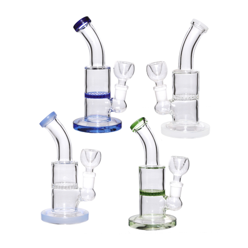 [Temp-HAM-000691] 8" HONEYCOMB GLASS BONG MWP-87 ASSORTED COLORS