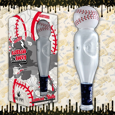 [Temp-HAM-001058] BASEBALL BLOWN 2 IN 1 BUBBLER & NECTAR COLLECTOR
