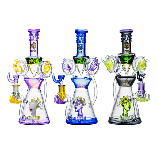 [Temp-HAM-001349] CHEECH RIDE THE ELECTRO WAVE 13.5" GLASS WATER PIPE #CHE-318