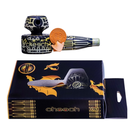 [Temp-HAM-001358] CHEECH UNLEASH YOUR INNER DRAGON 4.5" GLASS HAND PIPE #CH-PIPE-272